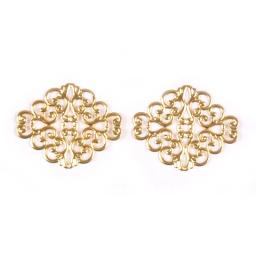 Fios de metal para decoração de casa, 20 peças, ornamentos de flores, enfeites de conectores, para scrapbooking, acessórios diy 37x30mm, yk0749 - Image 6