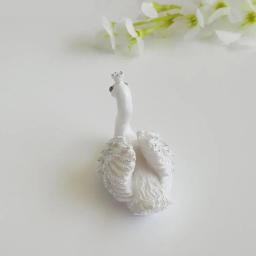 Novo cisne branco com coroa local, porta cartão, decoração de mesa para casamento/festa, 10 peças - Image 5