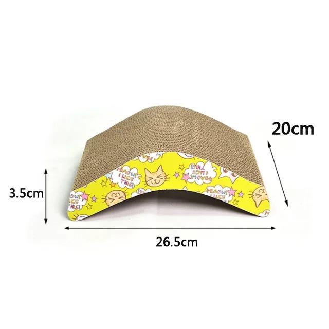 Arranhador para Gatos de Papelão Ondulado com Placa de Brinquedo e Poste para Arranhar - Produto Ideal para Animais de Estimação TY0016