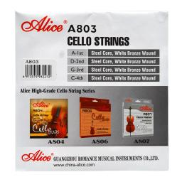 Alice a803 cordas violoncelo núcleo de aço níquel prata 1st-4th cordas - Image 2