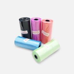 Sacos de lixo biodegradáveis para cachorros, 4 rolos, 60 peças de saco de cocô de cachorro, saco de lixo a bordo, suprimentos - Image 1