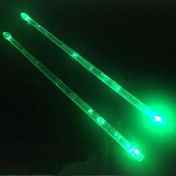 5a led material de polímero baqueta noctilucente brilho no escuro desempenho de palco baquetas jazz luminosas vermelho/verde/azul - Image 4