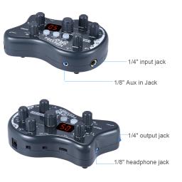 Ammoon-Pedal portátil de efeito de guitarra, PockRock, processador multi-efeitos, acessórios para guitarra elétrica - Image 2