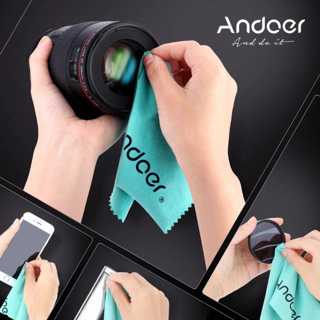 Pano de Limpeza Andoer para Lentes de Câmera - Compatível com GoPro, Canon, Nikon, Sony, DSLR e Videocameras