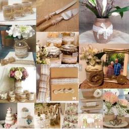 Fita natural da serapilheira de juta 2m hessian com detalhe do laço, 5cm larguras festa decoração do casamento guarnição do laço aa8002 - Image 2
