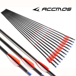 Flechas de carbono para tiro com arco, flechas de carbono para caça e tiro com os clientes com 12 espinhas de 4.2mm, 31 ", 350, 400, 500, 600, 700, 800 - Image 1