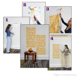 Estêncil de treliça de flor para paredes retro estilo europeu oco padrão de flor parede decorativa de gravação cartão de papel - Image 4