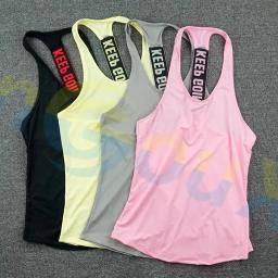 Colete esportivo feminino de ginástica, camisa sem mangas, roupas de corrida fitness, regatas sexy, treino, ioga singlets, túnicas secas rápidas, verão - Image 2