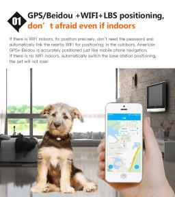 Rastreador gps d79 para pets, dispositivo de rastreamento em tempo real, à prova d'água, ip68, gato, wi-fi, lbs - Image 6