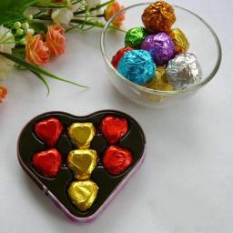 500 pçs/lote 10 cores chocolate embrulho de papel de lata diy cozimento embalagem alimentos folha alumínio embalagem doces presentes decoração papel - Image 6