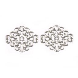 Fios de metal para decoração de casa, 20 peças, ornamentos de flores, enfeites de conectores, para scrapbooking, acessórios diy 37x30mm, yk0749 - Image 4