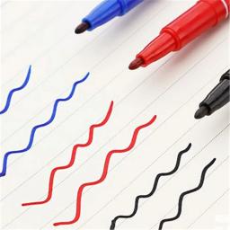 Waterproof Permanente Dual Tip Art Marcador Canetas, Preto, Azul, Vermelho, Estudante, Escola, Papelaria Escritório, Alta Qualidade, 6824, 0.5, 1.0mm Nib - Image 3