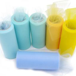 Carretel de Tule para Decoração, Malha de Organza, Vestido Tutu, Cerimônia de Casamento, Baby Shower, Birthday Party Supplies, DIY, 15cm, 25 jardas - Image 5