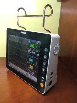 Etco2 8 "monitor de paciente de sinal vital animal humano veterinário portátil 6 parâmetros ecg nibp resp spo2 pr temp - Image 4