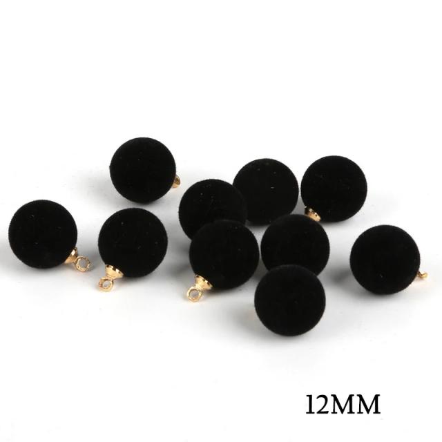 Pingente Redondo Borgonha e Cinza para Bijuterias DIY - 10 Tamanhos de 8 a 12 mm em Poliéster