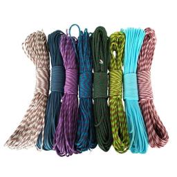 Cordão de paraquedas com 20 m 550 por, corda de paraquedas, cordão de tenda, mil spec tipo iii 7 de vertente para caminhadas e acampamento, envio rápido - Image 1