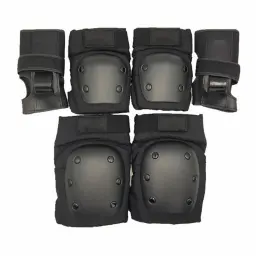 Joelheira com 6 almofadas para esportes ao ar livre, cotoveleira e protetor de pulso para patins, skate, ciclismo, esqui, patinação abrasiva - Image 1