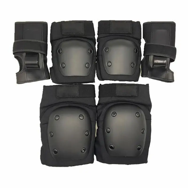 Joelheira com 6 almofadas para esportes ao ar livre, cotoveleira e protetor de pulso para patins, skate, ciclismo, esqui, patinação abrasiva - Image 1