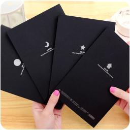 Bloco de papel preto para desenho e pintura, caderno do esboço, grafite, diário, escritório, papelaria escolar, presentes, 16K, 32K, 56K, 1Pc - Image 3