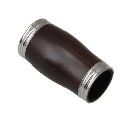 Yibuy-Bb Ebony Madeira Clarinete Barril com Anel De Metal, Preto, 60mm Comprimento - Image 3