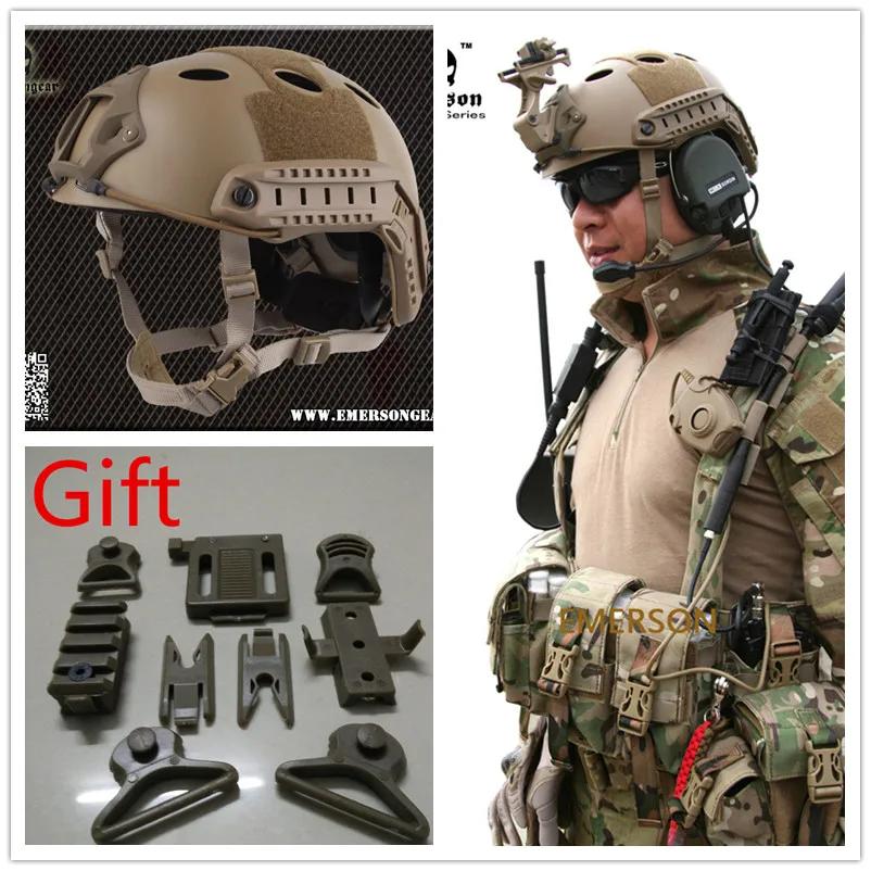EMERSON-FAST Capacete para Airsoft, capacete ajustável, tipo salto, terra escura, EM5668A - Image 1