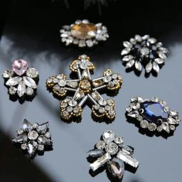 1 pçs remendos de strass feitos à mão costurar no floco de neve applique bordados remendos de flores para sapatos de vestuário frisado lantejoulas parch - Image 1