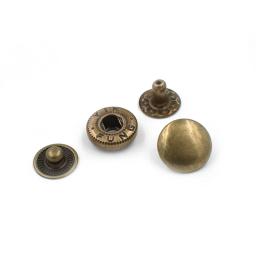50 conjuntos snap prendedor botão rebite fivela de metal combinação costura roupas reparação botão de metal prata/bronze/preto/cor dourada - Image 2