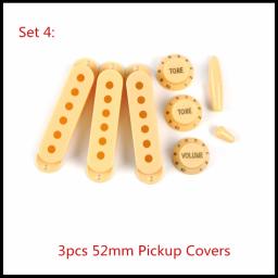 1 conjunto de capas de captador de guitarra elétrica, + maçanetas de 2t1v + ponta de interruptor de 5 vias + ponta de barra amarela para peças de guitarra fd st - Image 5