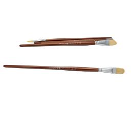 Escova com 6 peças de cerdas de porco, haste redonda, longa, guache, pincel de aquarela, pincel a óleo, artistas, materiais de arte acrílicos - Image 4