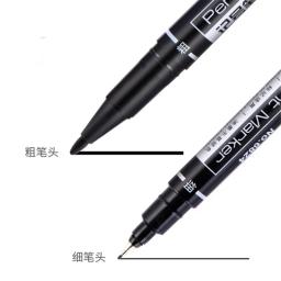 Waterproof Permanente Dual Tip Art Marcador Canetas, Preto, Azul, Vermelho, Estudante, Escola, Papelaria Escritório, Alta Qualidade, 6824, 0.5, 1.0mm Nib - Image 5