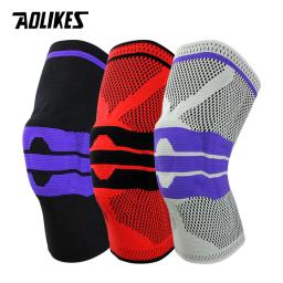 AOLIKES-Suporte Basquete Silicone Joelheira Acolchoada, Joelheiras, Suporte Brace, Menisco Protetor Patela, Segurança Esportiva, 1Pc - Image 2