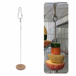 Suporte de suporte alimentar para pequenos animais, papagaios e alimentador de pássaros, fruta lança vara, espeto de carne, aço inoxidável - Image 2