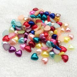 Faça você mesmo 120pcs 8mm formato de coração pedra de strass acrílico base plana diy para fantasia arte de unha decoração móvel. D45a - Image 3
