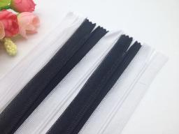 Zíper invisível de nylon com comprimento de 53 cm, acessórios para costura, com zíper e preta, 10 peças - Image 2