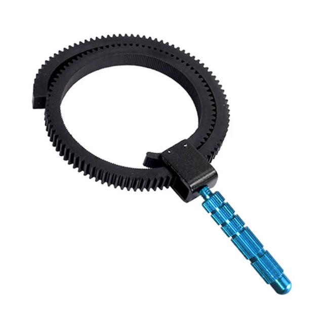 Borracha Ajustável Siga Focus Gear Ring com Cinto de Alumínio para Acessórios de Câmera DSLR e Camcorder