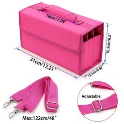 Kit de marcadores de alta capacidade, 80 espaços, escola, porta caneta, desenho, presente para crianças, estudantes, qualquer artista - Image 5