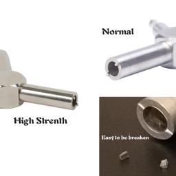 Válvula de gás tripla gbb de aço inoxidável, válvula de precisão tripla para airsoft gbb/aeg, aço de corte de fio de alta resistência aprimorado por chave, para rifle de pistola gbb/aeg - Image 3