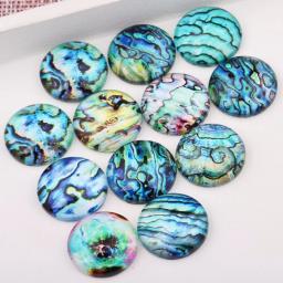 Onwear cabochão de vidro foto misturado concha abalone 12mm 10mm 14mm 18mm 20mm faça você mesmo acessórios de pingente de cúpula redonda - Image 2