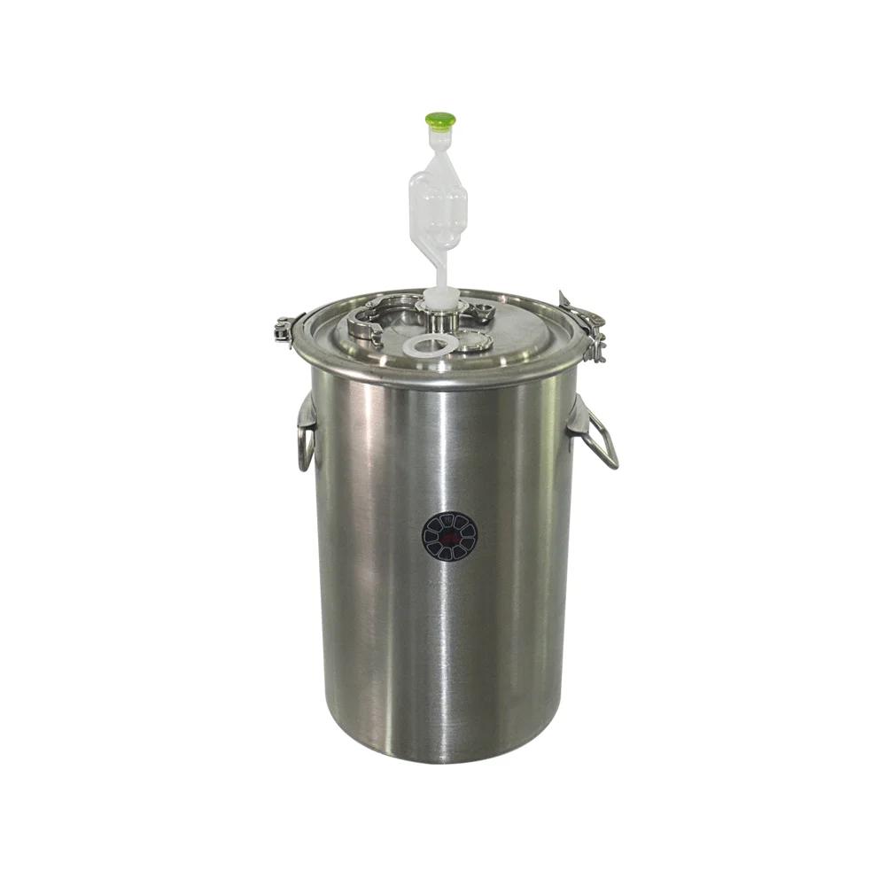 304 Stainless Steel Barrel, Home Brewing fermentação barril, Vinho e cerveja barril, Braçadeira Design, Top Open Container, 20L - Image 1