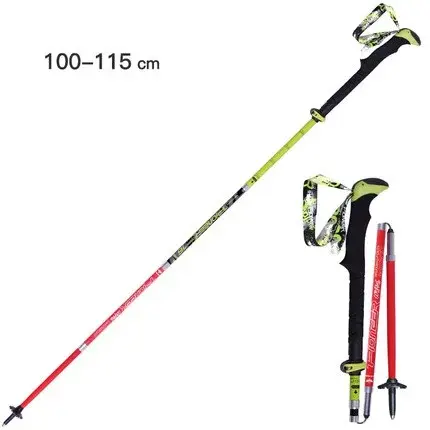 Bastões de Caminhada Ultraleves: Par de Bastões Dobráveis em Fibra de Carbono para Trekking