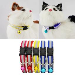 Coleiras Reflexivas Ajustáveis para Animais De Estimação, Fivela De Segurança, Correia De Pescoço Bell, Coleiras De Gato, Suprimentos De Cachorro, 1PC - Image 6