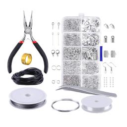Kit de iniciante para fazer joias, conjunto com 1 caixa, para brincos, pulseira, colar, descobertas, artesanato, diy - Image 5