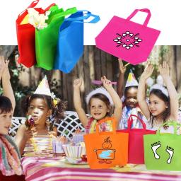 Saco de presentes para lembrancinhas de festa, bolsa de brinquedos para aniversários infantis, pano de natal, bolsas multiuso com alça, 10 peças - Image 5