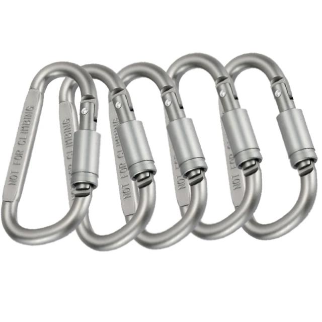 Ganchos D-Ring de Alumínio para Escalada e Acampamento - Equipamento de Sobrevivência Ideal para Montanhismo