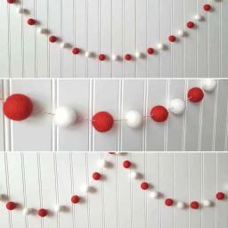 Ornamento de corda de bola de feltro, decoração de quarto de meninas, bola de cabelo pendurado para decoração de berçário, guirlanda, estilo nórdico, decoração de crianças - Image 2