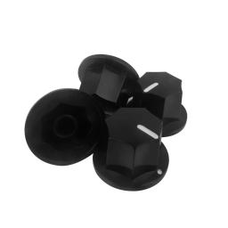 Fleor-plástico amplificador botões para amplificador de guitarra, baixo e guitarra control botão, acessórios de cor preta, 12pcs - Image 1