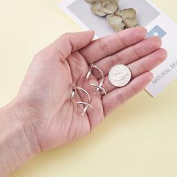 10 pçs/lote 31 33 33x11mm prata cor torção latão gelo picareta pitada bails pingente clipes fecho gancho jóias achados acessórios - Image 2