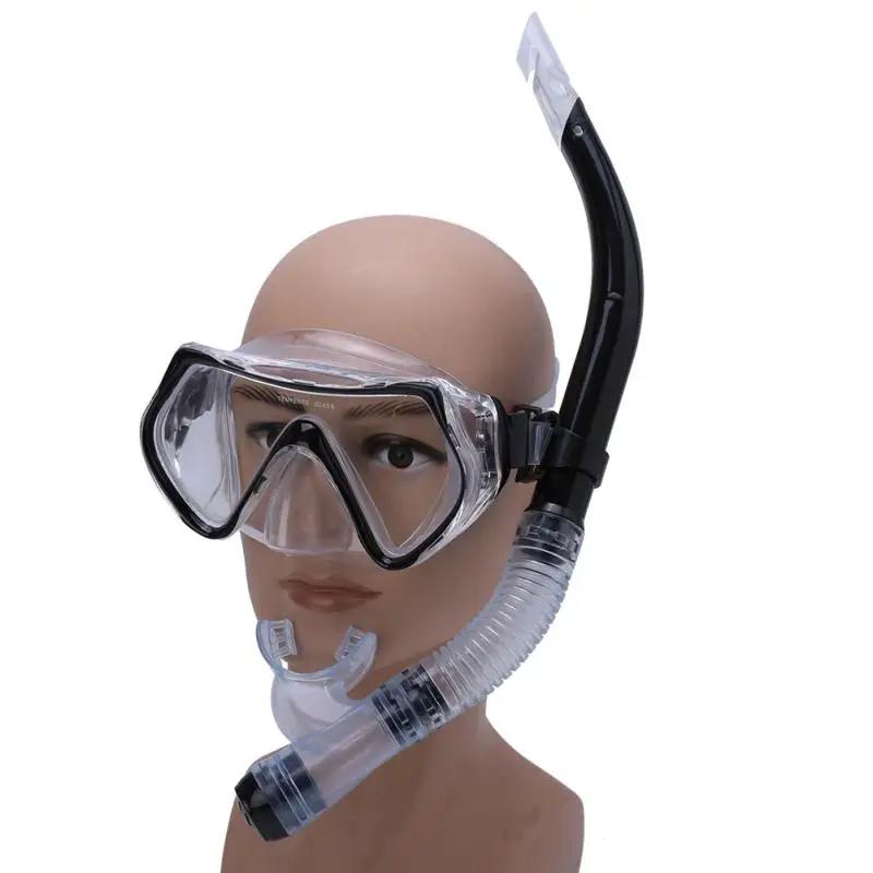 Adulto máscara de natação mergulho óculos de snorkel esportes subaquáticos com meia respiração seca tubo máscara de mergulho terno - Image 1