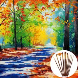 Conjunto de pincéis de aquarela de nylon, pintura de cabelo, estilo grande, materiais para desenho de arte em acrílico com 10 peças - Image 6
