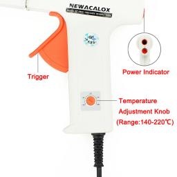 Newacalox-Pistola de Cola Quente de Alta Temperatura, Bastões de Derreter, Ferramentas de Reparação Pneumática, 20W, 150W, UE, US, 100-240V, 7mm, 11mm, DIY - Image 3